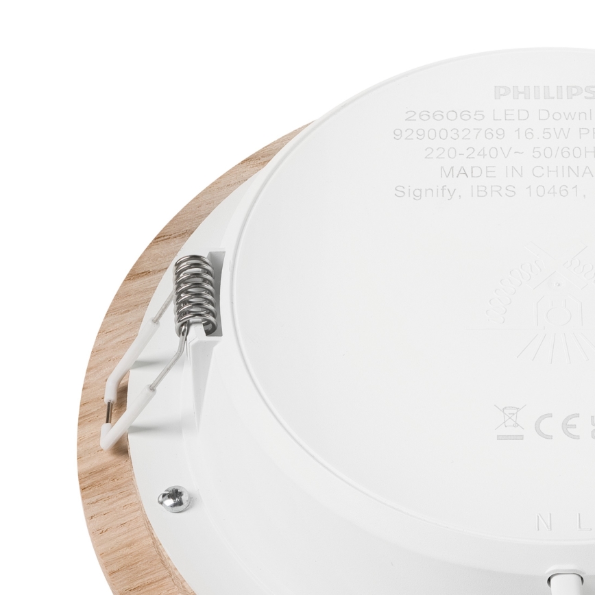 Χωνευτό Φωτιστικό LED WOODY SPOT LED/16,5W/230V 4000K δρυς ø 18,5 cm