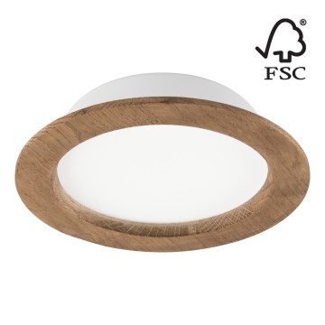 Χωνευτό Φωτιστικό LED WOODY SPOT LED/16,5W/230V 4000K καρυδιά ø 18,5 cm