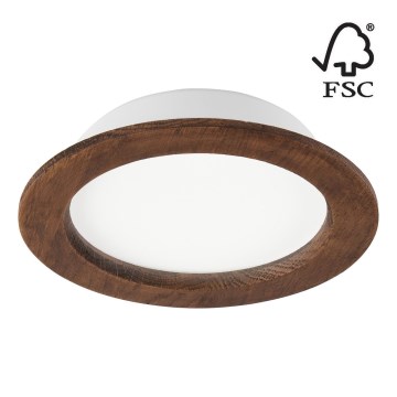 Χωνευτό Φωτιστικό LED WOODY SPOT LED/16,5W/230V 4000K κεράσι ø 18,5 cm