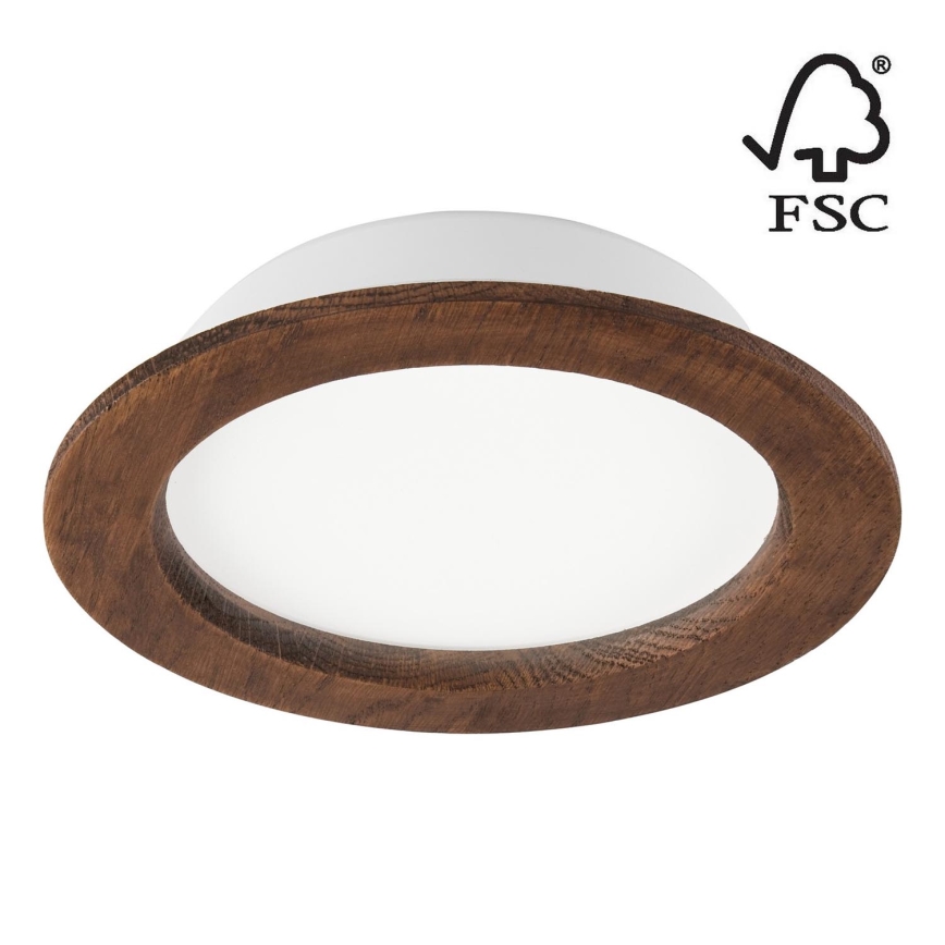 Χωνευτό Φωτιστικό LED WOODY SPOT LED/16,5W/230V 4000K κεράσι ø 18,5 cm