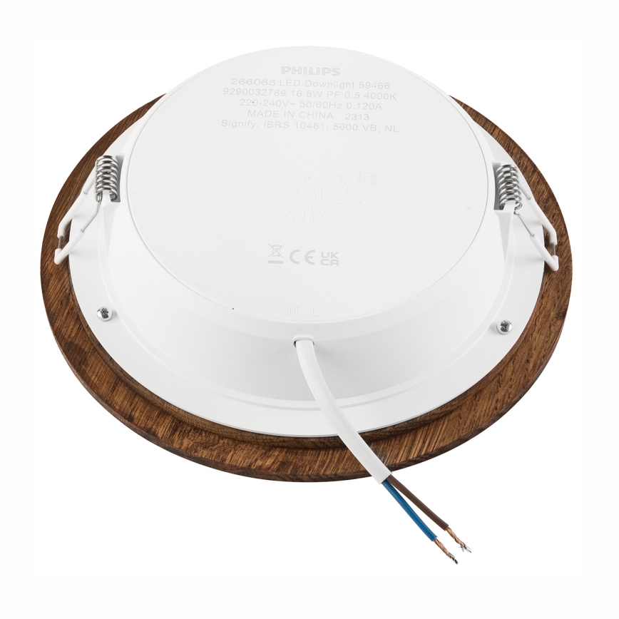 Χωνευτό Φωτιστικό LED WOODY SPOT LED/16,5W/230V 4000K κεράσι ø 18,5 cm