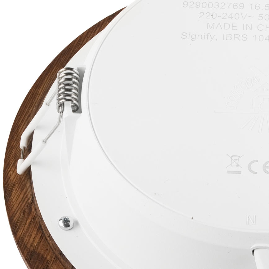 Χωνευτό Φωτιστικό LED WOODY SPOT LED/16,5W/230V 4000K κεράσι ø 18,5 cm