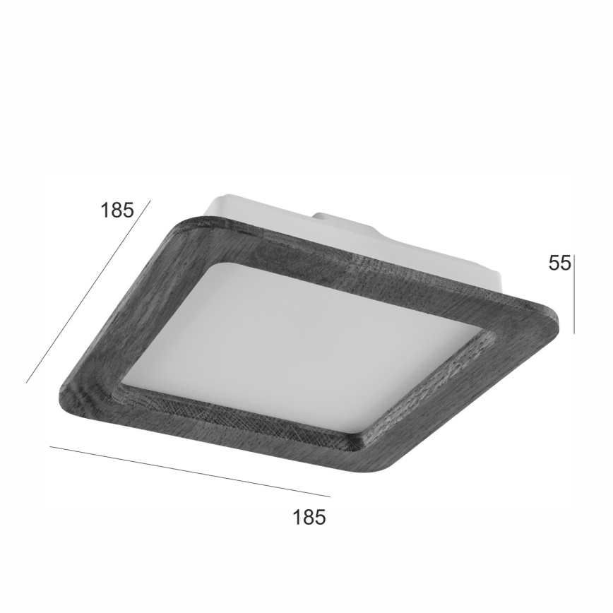 Χωνευτό Φωτιστικό LED WOODY SPOT LED/17W/230V 3000K δρυς 18,5x18,5 cm