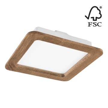 Χωνευτό Φωτιστικό LED WOODY SPOT LED/17W/230V 3000K καρυδιά 18,5x18,5 cm