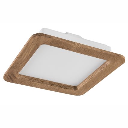 Χωνευτό Φωτιστικό LED WOODY SPOT LED/17W/230V 3000K καρυδιά 18,5x18,5 cm