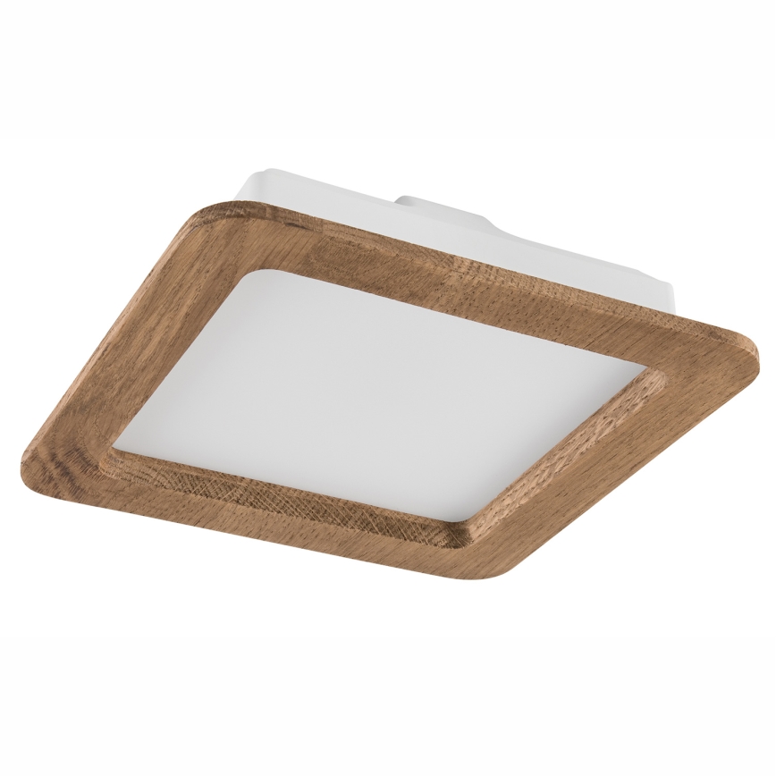 Χωνευτό Φωτιστικό LED WOODY SPOT LED/17W/230V 3000K καρυδιά 18,5x18,5 cm