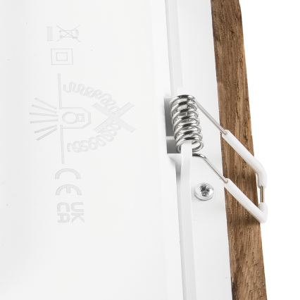 Χωνευτό Φωτιστικό LED WOODY SPOT LED/17W/230V 3000K καρυδιά 18,5x18,5 cm