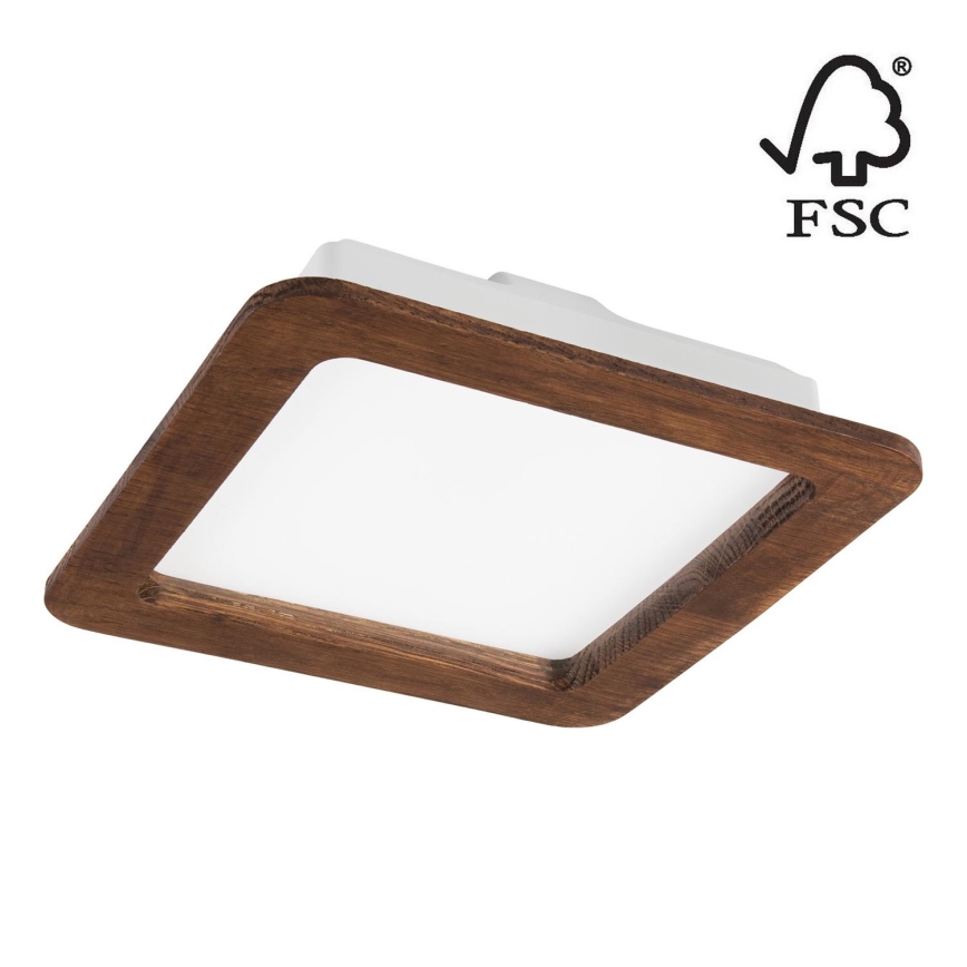Χωνευτό Φωτιστικό LED WOODY SPOT LED/17W/230V 3000K κεράσι 18,5x18,5 cm