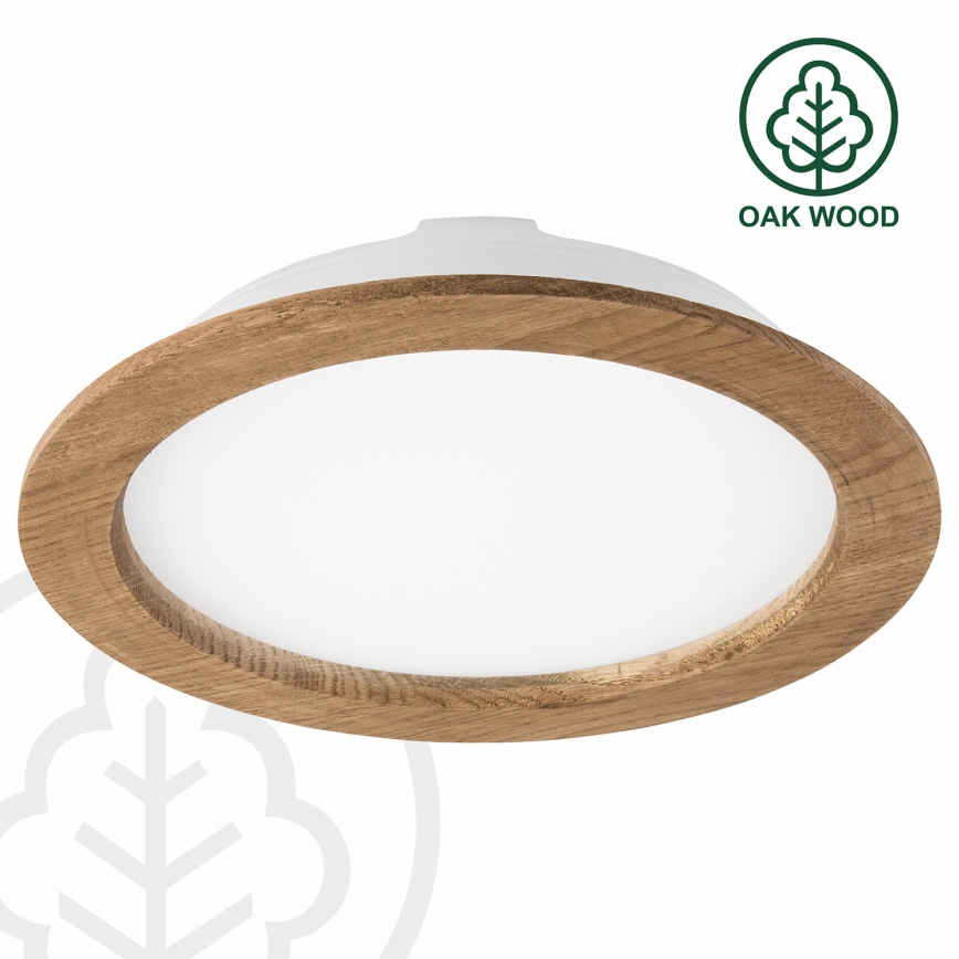 Χωνευτό Φωτιστικό LED WOODY SPOT LED/23,5W/230V 4000K καρυδιά ø 23,5 cm