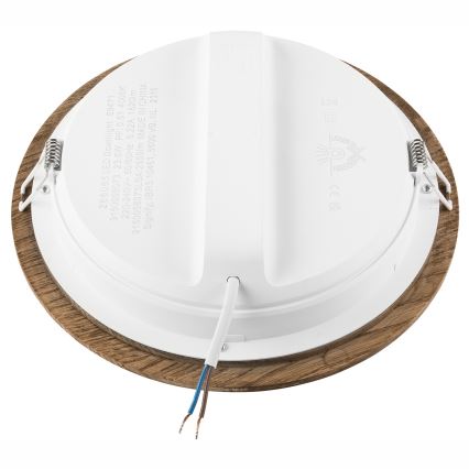 Χωνευτό Φωτιστικό LED WOODY SPOT LED/23,5W/230V 4000K καρυδιά ø 23,5 cm