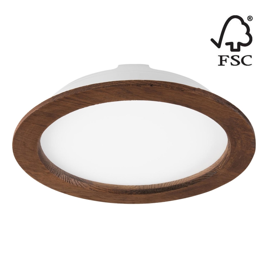 Χωνευτό Φωτιστικό LED WOODY SPOT LED/23,5W/230V 4000K κεράσι ø 23,5 cm