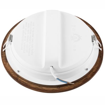 Χωνευτό Φωτιστικό LED WOODY SPOT LED/23,5W/230V 4000K κεράσι ø 23,5 cm