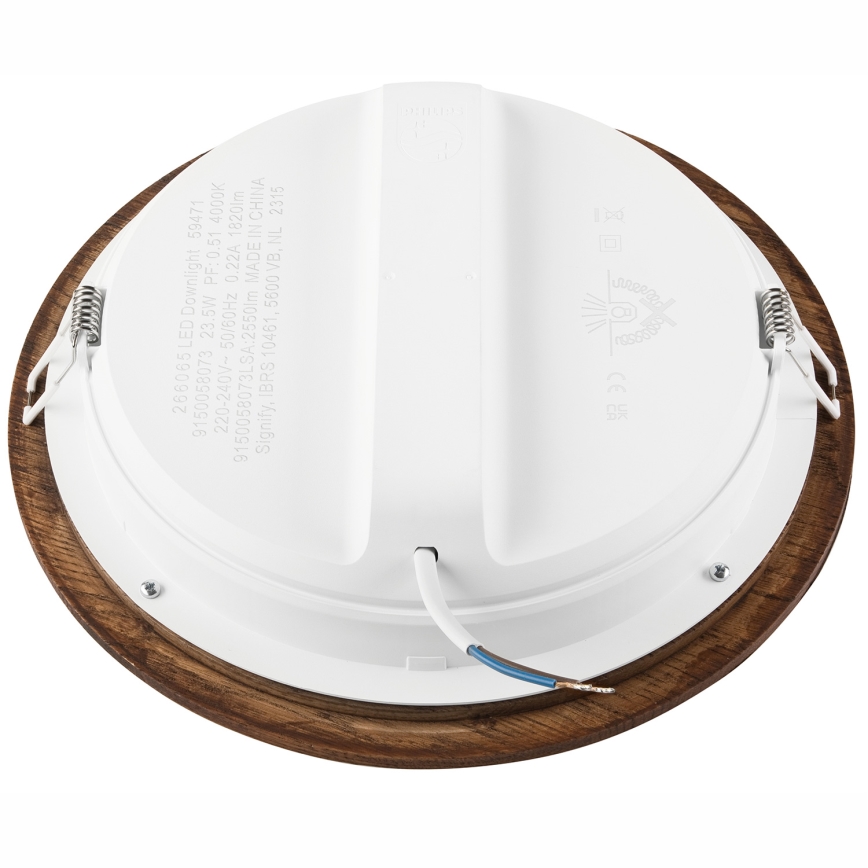 Χωνευτό Φωτιστικό LED WOODY SPOT LED/23,5W/230V 4000K κεράσι ø 23,5 cm