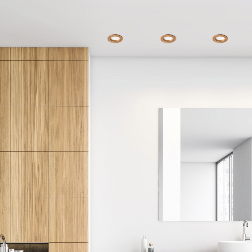 Χωνευτό Φωτιστικό LED WOODY SPOT LED/5,5W/230V 4000K δρυς ø 10 cm