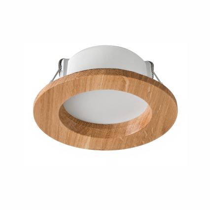 Χωνευτό Φωτιστικό LED WOODY SPOT LED/5,5W/230V 4000K δρυς ø 10 cm
