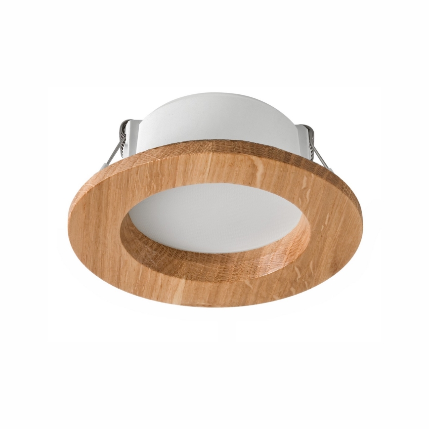 Χωνευτό Φωτιστικό LED WOODY SPOT LED/5,5W/230V 4000K δρυς ø 10 cm