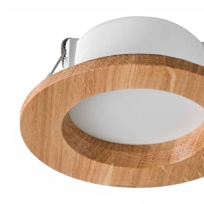 Χωνευτό Φωτιστικό LED WOODY SPOT LED/5,5W/230V 4000K δρυς ø 10 cm