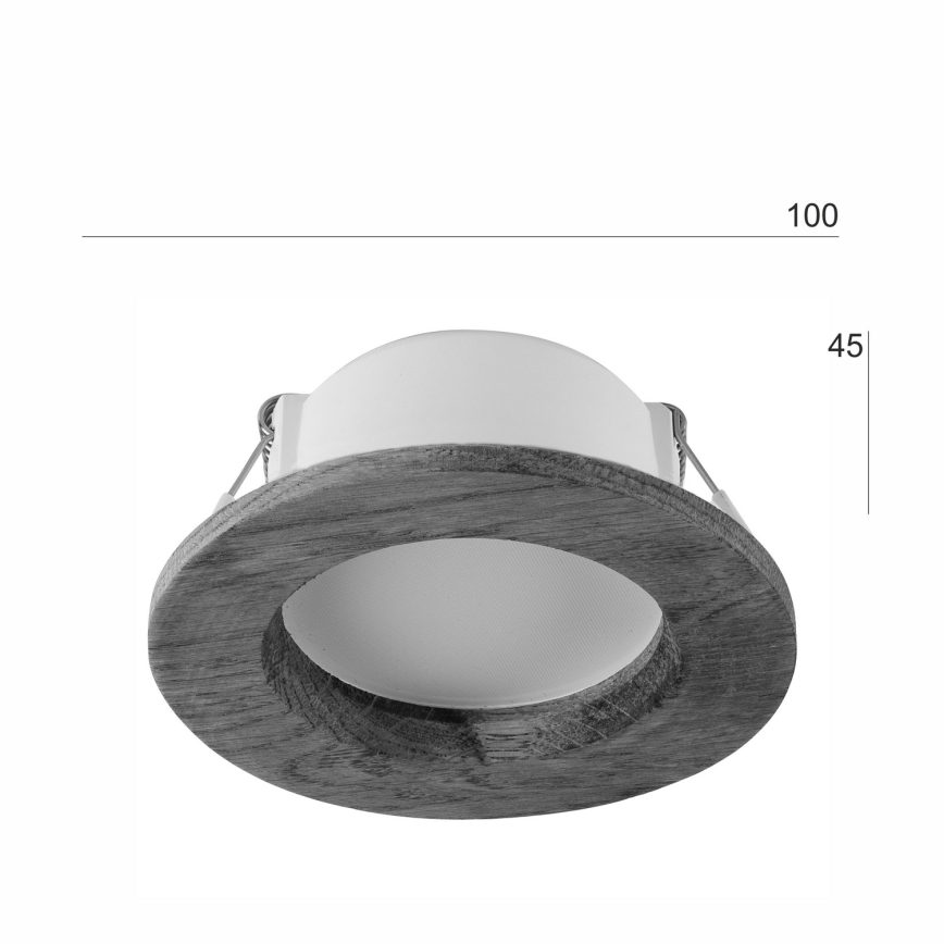 Χωνευτό Φωτιστικό LED WOODY SPOT LED/5,5W/230V 4000K δρυς ø 10 cm