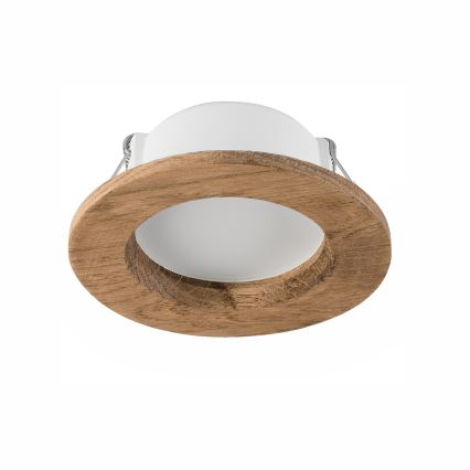 Χωνευτό Φωτιστικό LED WOODY SPOT LED/5,5W/230V 4000K καρυδιά ø 10 cm