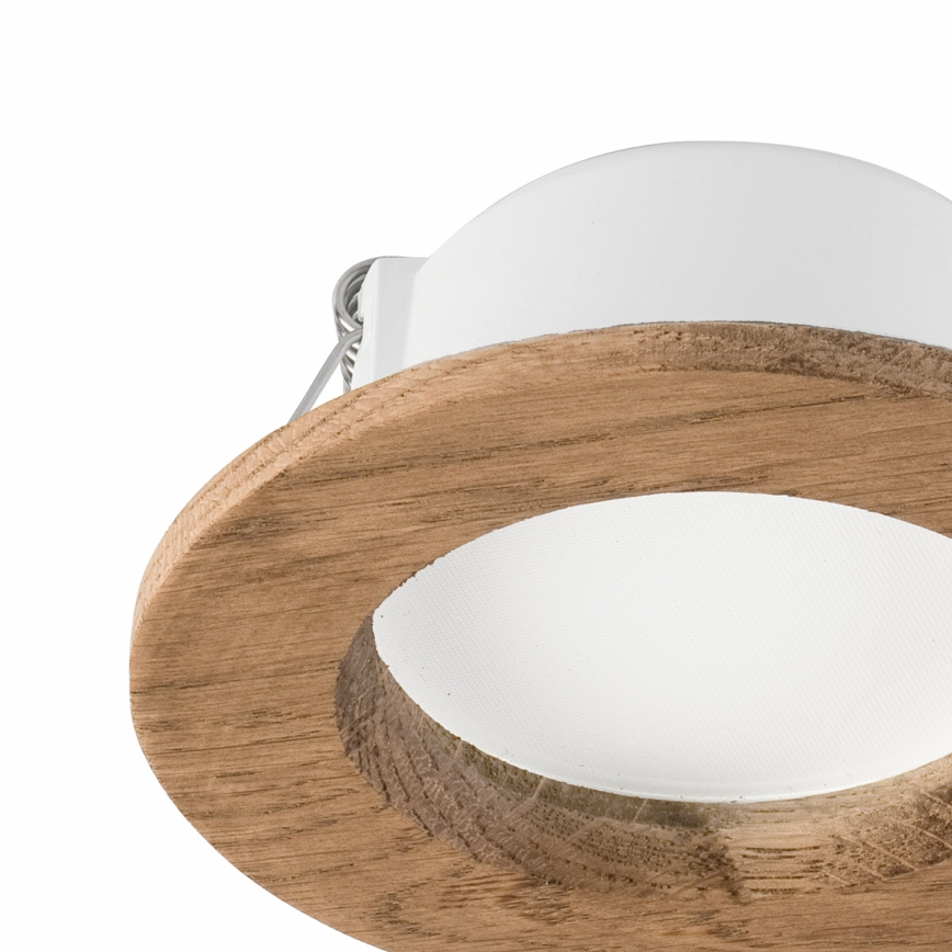Χωνευτό Φωτιστικό LED WOODY SPOT LED/5,5W/230V 4000K καρυδιά ø 10 cm