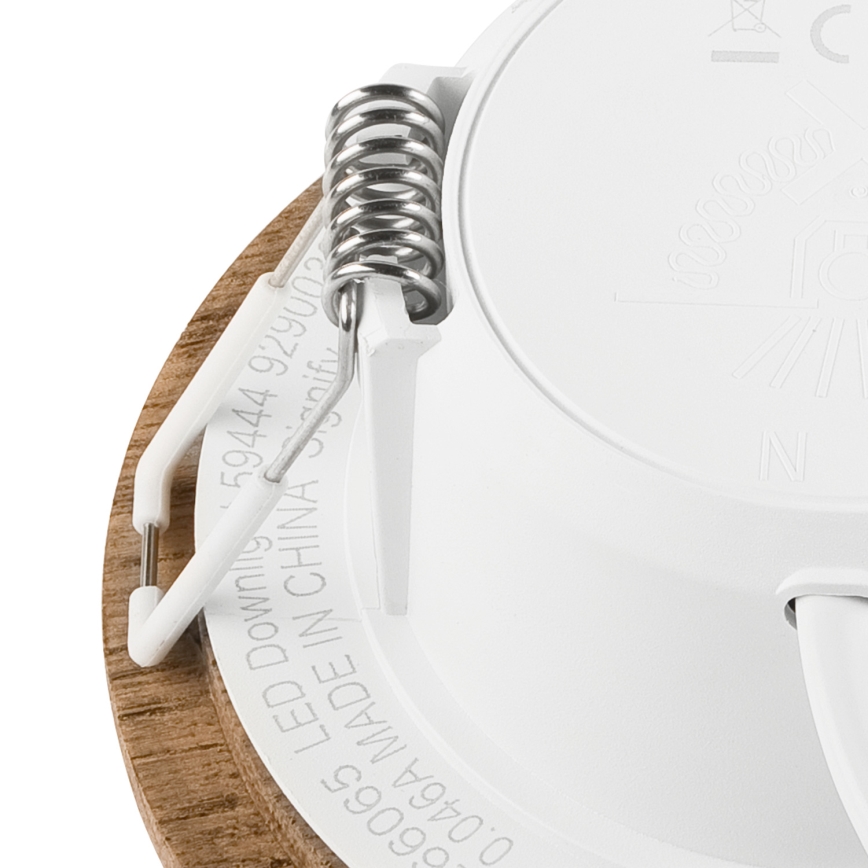 Χωνευτό Φωτιστικό LED WOODY SPOT LED/5,5W/230V 4000K καρυδιά ø 10 cm