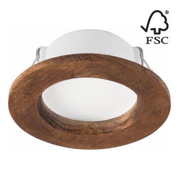 Χωνευτό Φωτιστικό LED WOODY SPOT LED/5,5W/230V 4000K κεράσι ø 10 cm