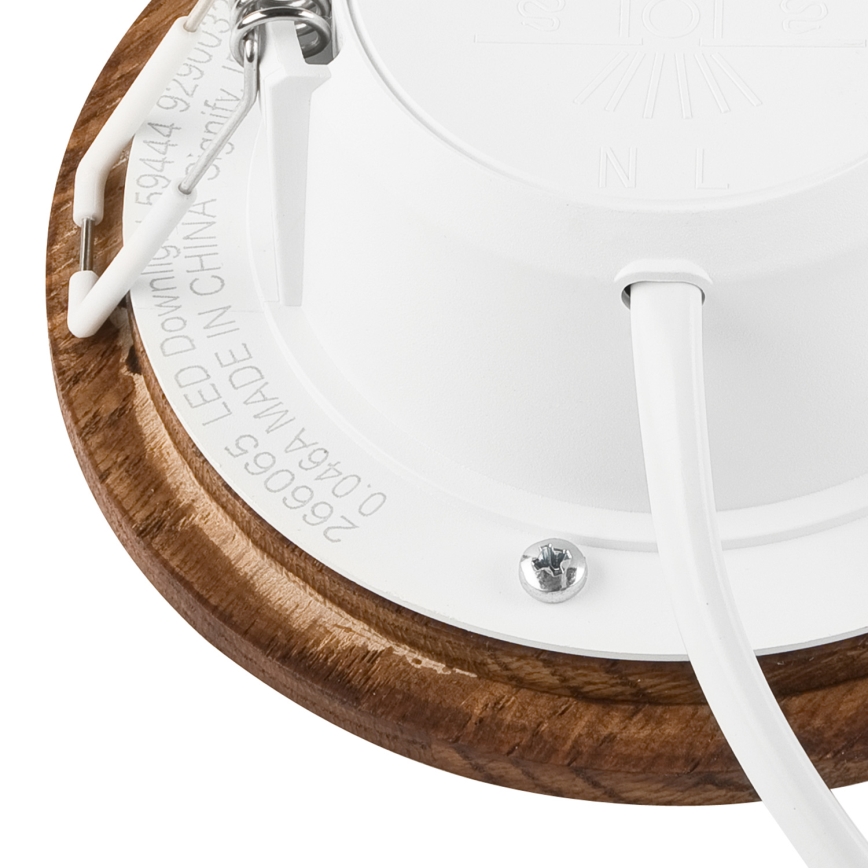 Χωνευτό Φωτιστικό LED WOODY SPOT LED/5,5W/230V 4000K κεράσι ø 10 cm