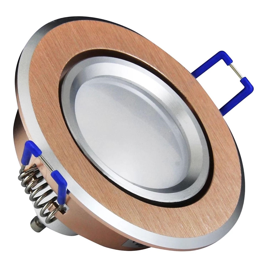 Χωνευτό Φωτιστικό LED ΗΛΙΟΣ OLAL 1xGU10/3,5W/230V 3000K διάμετρος 8,4 cm χρυσαφί