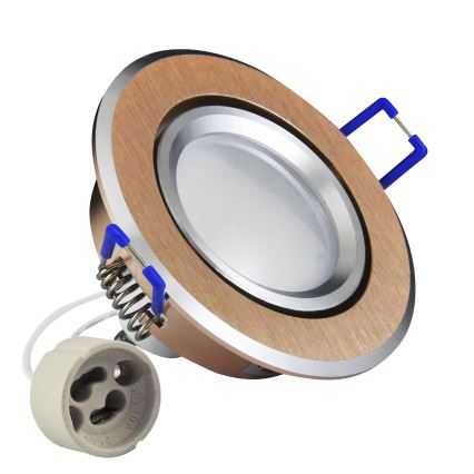 Χωνευτό Φωτιστικό LED ΗΛΙΟΣ OLAL 1xGU10/3,5W/230V 3000K διάμετρος 8,4 cm χρυσαφί