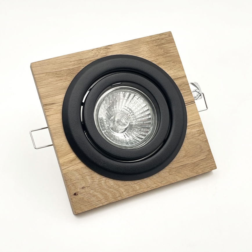 Χωνευτό φωτιστικό TOBBY 1xG9/20W/230V 11,5x11,5 cm δρυς/μαύρο