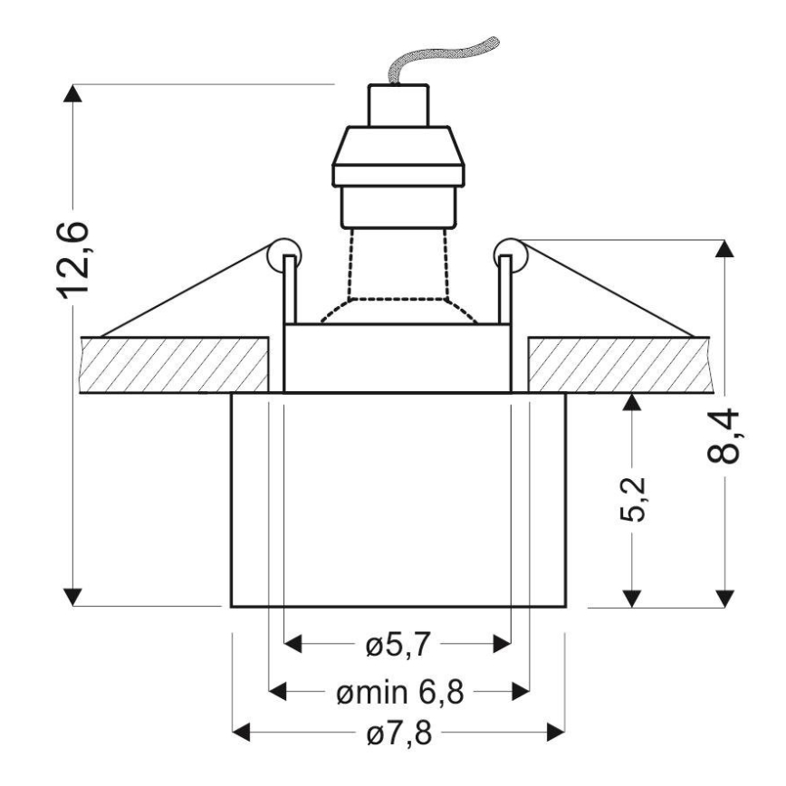 Χωνευτό φωτιστικό σποτ TUBA 1xGU10/50W/230V