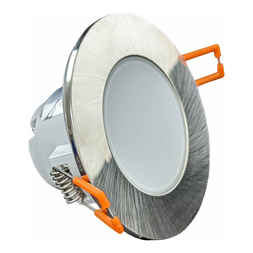 Χωνευτό Φωτιστικό μπάνιου LED BONO LED/8W/230V 3000K IP65 γυαλιστερό χρώμιο
