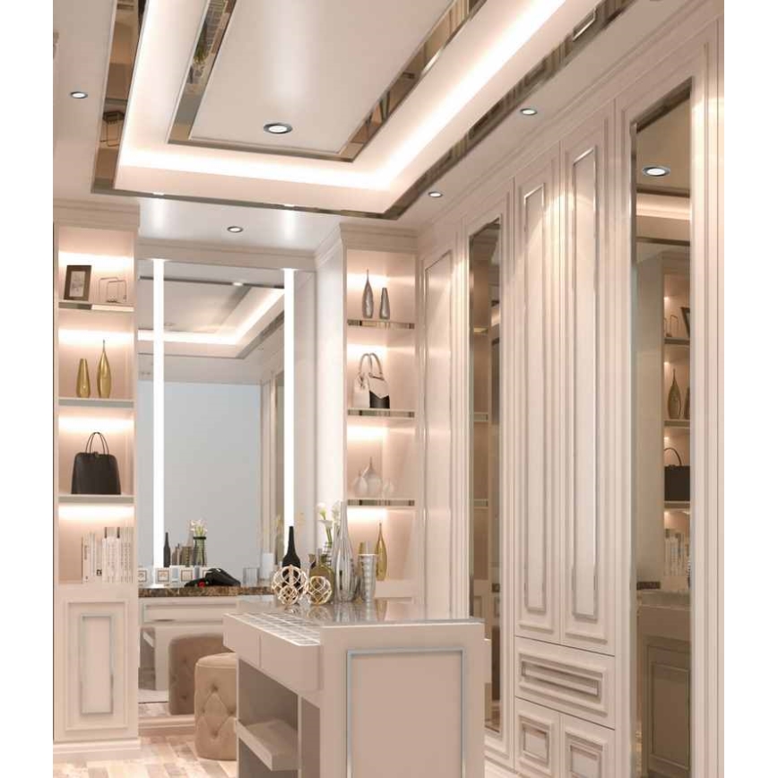 Χωνευτό Φωτιστικό μπάνιου LED BONO LED/8W/230V 3000K IP65 γυαλιστερό χρώμιο