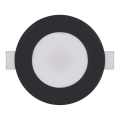 Χωνευτό Φωτιστικό μπάνιου LED LORI LED/4,5W/230V IP65 2700/4000K διάμετρος 8,5 cm μαύρο