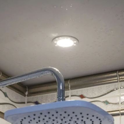 Χωνευτό Φωτιστικό μπάνιου LED LORI LED/4,5W/230V IP65 2700/4000K διάμετρος 8,5 cm λευκό