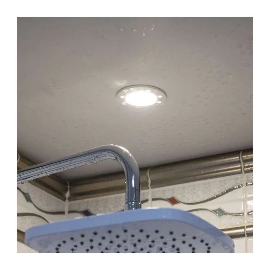 Χωνευτό Φωτιστικό μπάνιου LED LORI LED/4,5W/230V IP65 2700/4000K διάμετρος 8,5 cm λευκό