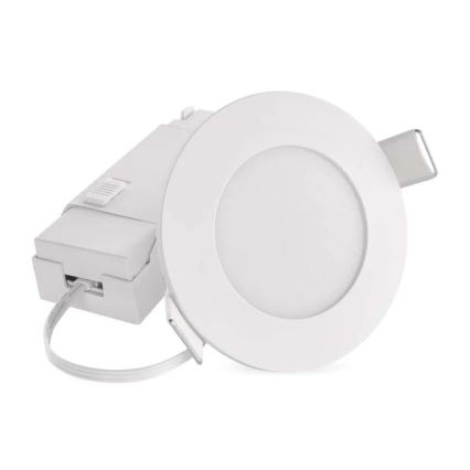 Χωνευτό Φωτιστικό μπάνιου LED LORI LED/4,5W/230V IP65 2700/4000K διάμετρος 8,5 cm λευκό
