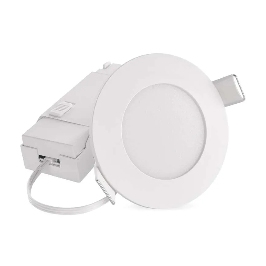 Χωνευτό Φωτιστικό μπάνιου LED LORI LED/4,5W/230V IP65 2700/4000K διάμετρος 8,5 cm λευκό