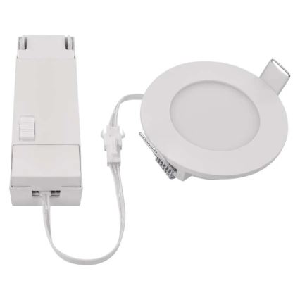 Χωνευτό Φωτιστικό μπάνιου LED LORI LED/4,5W/230V IP65 2700/4000K διάμετρος 8,5 cm λευκό