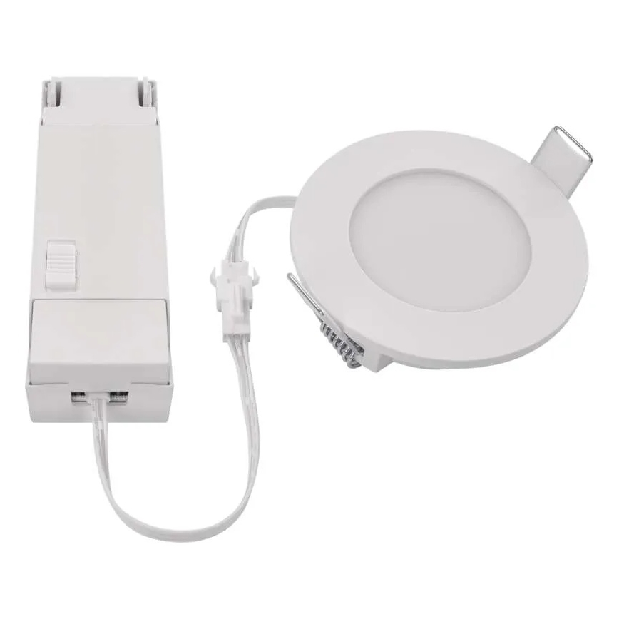 Χωνευτό Φωτιστικό μπάνιου LED LORI LED/4,5W/230V IP65 2700/4000K διάμετρος 8,5 cm λευκό