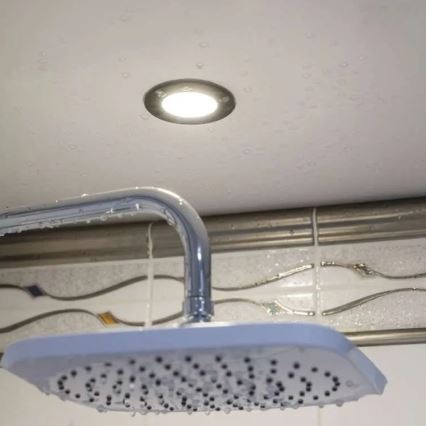 Χωνευτό Φωτιστικό μπάνιου LED LORI LED/4,5W/230V IP65 2700/4000K διάμετρος 8,5 cm μαύρο