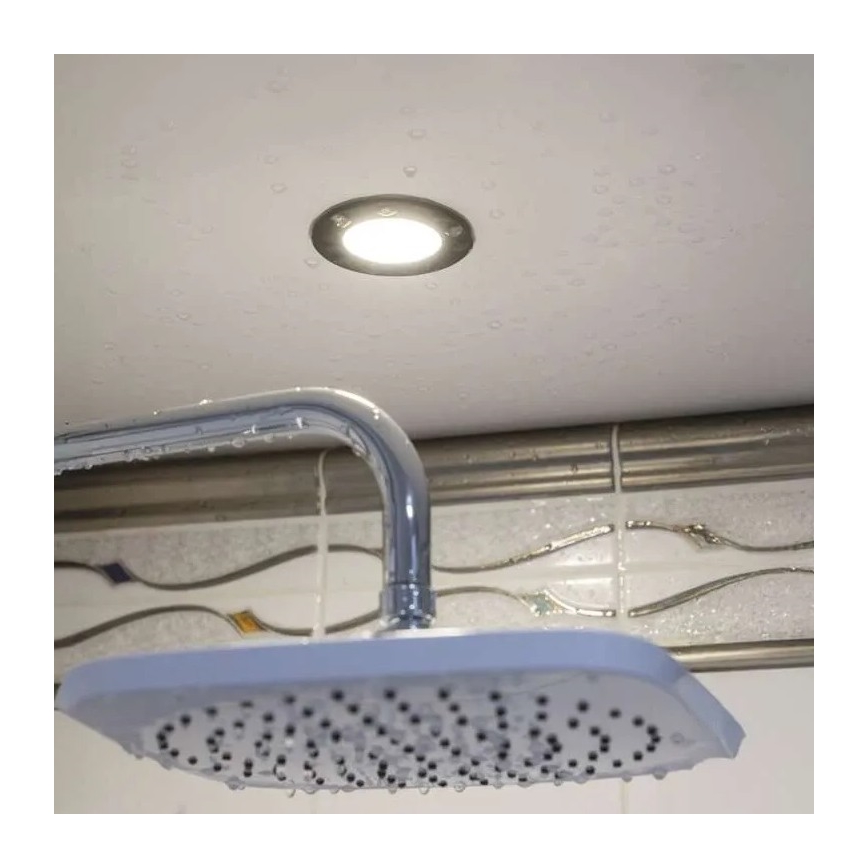 Χωνευτό Φωτιστικό μπάνιου LED LORI LED/4,5W/230V IP65 2700/4000K διάμετρος 8,5 cm μαύρο