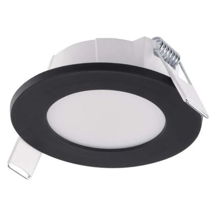 Χωνευτό Φωτιστικό μπάνιου LED LORI LED/4,5W/230V IP65 2700/4000K διάμετρος 8,5 cm μαύρο