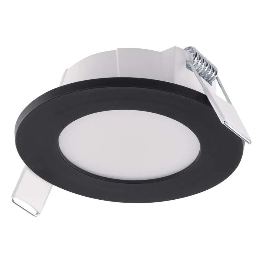 Χωνευτό Φωτιστικό μπάνιου LED LORI LED/4,5W/230V IP65 2700/4000K διάμετρος 8,5 cm μαύρο