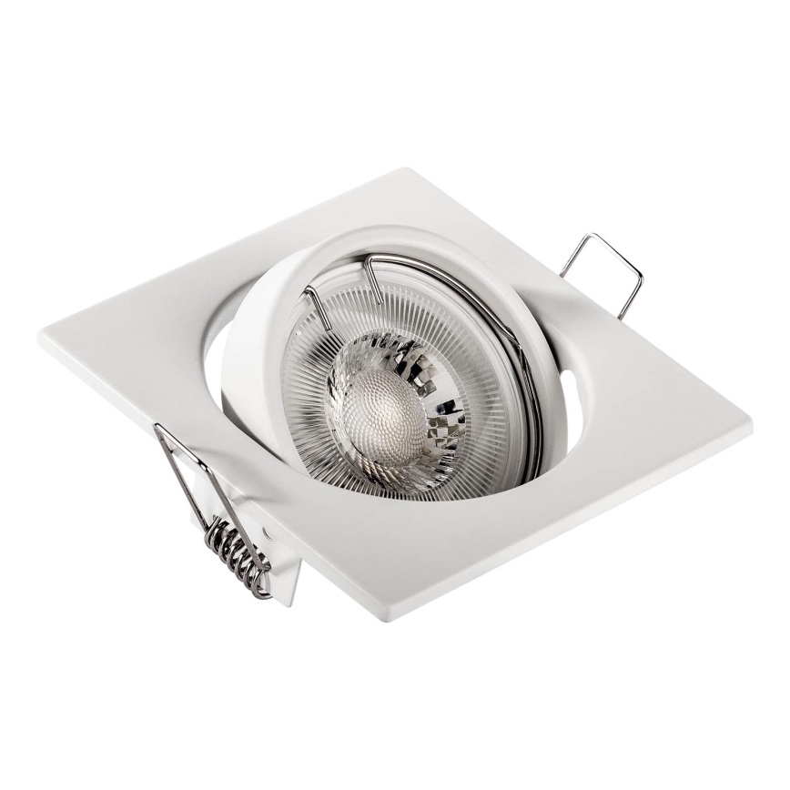 Χωνευτό φωτιστικό οροφής 1xGU10/MR16/10W/230V 9x9 cm λευκό