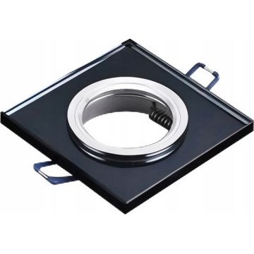 Χωνευτό φωτιστικό οροφής 1xGU10/MR16/10W/230V 9x9 cm μαύρο