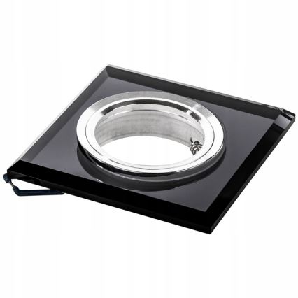 Χωνευτό φωτιστικό οροφής 1xGU10/MR16/10W/230V 9x9 cm μαύρο