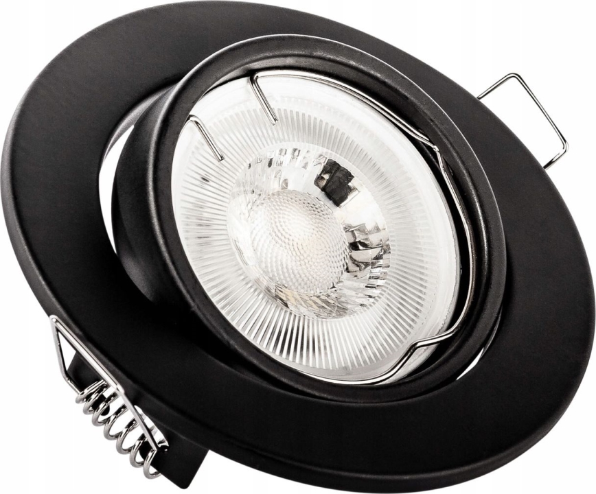 Χωνευτό φωτιστικό οροφής 1xGU10/MR16/10W/230V διάμετρος 9 cm μαύρο
