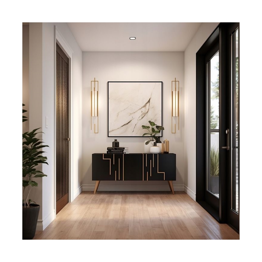 Χωνευτό φωτιστικό οροφής 1xGU10/MR16/10W/230V διάμετρος 9 cm μαύρο