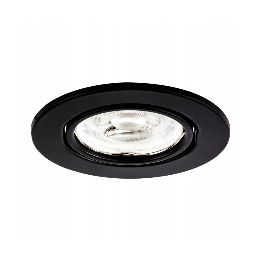 Χωνευτό φωτιστικό οροφής 1xGU10/MR16/10W/230V διάμετρος 9 cm μαύρο
